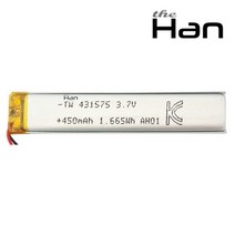 더한 리튬 폴리머 배터리 충전지 431575 450mAh, 1개
