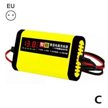 12V 8A 24V 4A 자동차 배터리 충전기 LED 디스플레이 100-240V EU 미국 2AH-20AH 납산 배터리용 스마트 오토바이, EU Plug 12V 6A, China