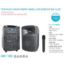 SECO AW-100 /100watt DC/충전전용 무선앰프 스피커시스템 /AW100
