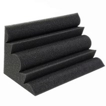 방음재 흡음재 1224pcs 12x12x24cm 베이스 트랩 어쿠스틱 폼 방음 폼 패널 고밀도 흡음 스튜디오 코너 폼, 검은색, 24개, 1. 색상: 검은색, 모양: 24개