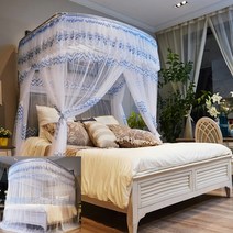 유니드잇코리아 모기장 120X200CM 블루 아기침대모기장 모기망 침대캐노피, 상세페이지 참조, 상세페이지 참조