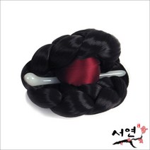 서연한복/BK02_쪽머리블랙-대/15cm/올림머리/한복머리