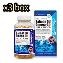연어 오메가3+비타민D 300c 신혼 임신 부부 선물 3box 효능 심장두근거림 콜레스테롤 혈액순환 혈압 음식