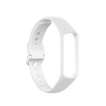 갤럭시핏2 스트랩 compatible 삼성 갤럭시 핏 2 sm-r220 소프트 실리콘 스포츠 밴드 watchband 액세서리 2022 뜨거운 판매, 화이트