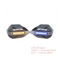 오토바이 핸드가드 프로텍터 핸들 CLX호환 액세서리 용, Brown with LED