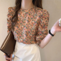 루디아 꽃이랑 5부 소매 블라우스