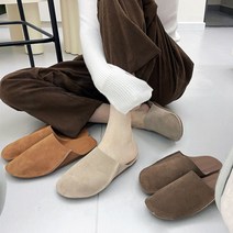 틱앤톡 로맨틱무드 여성 스웨이드 뮬 슬리퍼 와이드107-5