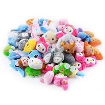 40pc 귀여운 동물 봉제 인형 5-6cm 카와이 토끼 곰 팬더 박제 장난감 미니 소녀 봉제 발톱 기계 인형 액세서리 도매, 미니 봉제 인형