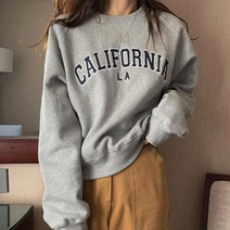 [랜덤플레이] LA 자수 레터링 데일리룩 루즈핏 맨투맨