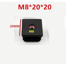 M8 M6 플라스틱 가구 다리 원형 홀 플러그 너트 블랙 블라인드 홀 엔드 커버 의자 보호 하드웨어 4 개, 02 M8X20X20MM