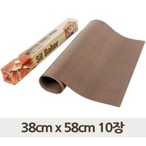 테프론 베이킹 시트 브라운 38cm x 58cm 10장 빵판