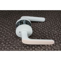 도어락 비스포크 손잡이 핑크/화이트/챠콜 방문손잡이 욕실레버 문고리, 화이트블랙
