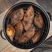 바베큐 군고구마 냄비 굽는 기계 가정용 그릴 군밤, 3세대 24CM 스테인리스커버 (1인용)