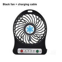 무시동에어컨 차박용 화물차 차박 캠핑카 카라반 캠핑 중장비 xiaomi 휴대용 미니 led 팬 공기 쿨러 배터리 작동 usb 충전 데스크탑 3 모드 속도 조절 led 조명 기능, 검은색