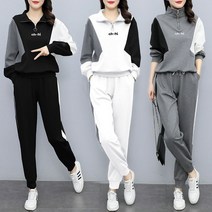 짐웨어 빅사이즈 땀복 트레이닝셋업 여성 트레이닝복 레저 캐주얼 츄리닝