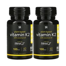 스포츠 리서치 비타민K2 MenaQ7 메나큐세븐 코코넛 오일 100mcg 60베지소트트젤 2팩