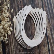 나무 말굽 모양 아트 프로젝트 공예 빈 태그 장식 선물 데쿠 파주, [03] 100pcs, [02] 6cm