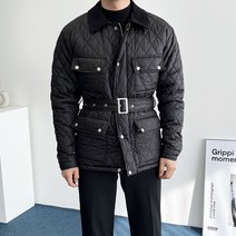 데일트 남자 겨울 오버핏 바버 패딩 퀄팅 자켓