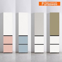 퍼스웰 광폭 냉장고틈새장 주방수납장.400 서랍형(HA_085), 베이비핑크/화이트