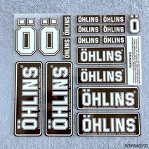 OHLINS 오토바이 여러 가지 빛깔의 반사 데칼 헬멧 장식 로고 서스펜션 충격 흡수 Sticke, 04 OHLINS