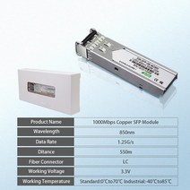 스위칭허브 POE스위치 공유기 8 포트 기가비트 이더넷 SFP 슬롯 10/100/1000Mbps 네트워크 IP 카메라/무선 AP AI 스마트, SFP Modules, 6.SFP Modules