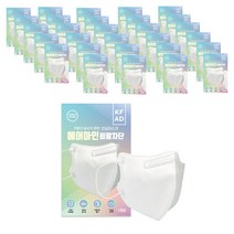 에어마인 비말차단 새부리형마스크 KFAD 대형 화이트 써멀본드안감 개별포장 성인용, 1매입, 30개