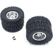 BrewJa WPL C14 C24 C34 C44 B14 B16 B24 B36 Henglong FeiYu JJRC 자동차 부품용 업그레이드 메탈 듀얼 휠 허브 타이어, Silver