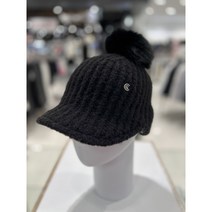 클리브랜드[NC강남] 22FW 여성 리얼FUR방울 귀덮개 여성 니트 캡모자 골프용품 골프모자 블랙