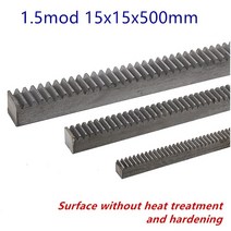 랙기어 2 개몫 1 5mod 1 5 모듈러스 스틸 1515500mm 45 스틸 cnc, 16개 이빨, 7mm