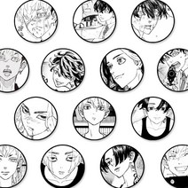 커스텀 도쿄 리벤저스 그립톡 스마트톡 애니메이션 주문제작 디자인 굿즈, 6., B. 흰 테두리