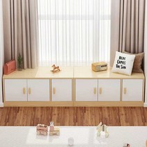 벤치책장 벤치형 서랍 수납 침대옆 서랍장 벤치, 100cm(캐비닛 도어 3개)