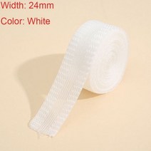 125M 철제 바지 가장자리 단축 자기 접착 과거 헴 테이프 패브릭 정장 청바지 DIY 재봉틀, 5meters, White