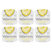 Velamints 벨라민트 슈가 프리 무설탕 민트 캔디 레몬 20g 6팩 Sugar Free
