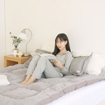 자가발열 매트리스 4계절 돌 흙 침대 두꺼운 양털 순면 마약웜 양면 토퍼