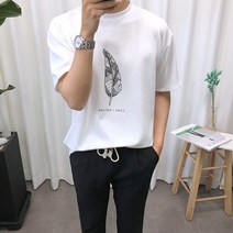 애드매이브 그래픽 리프 스판 루즈핏 반팔 티셔츠 3color
