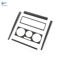 VW 골프 4 Jetta Bora MK4 R32 GTI 1999-2004 용 탄소 섬유 자동차 센터 컨트롤 에어 컨디션 아울렛 라디오 패널 프레임 커버 트림, 보여진 바와 같이, 알파벳