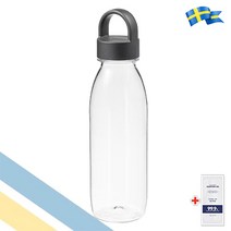 이케아 365+ 친환경 휴대용 투명 물병 0.5L 다크그레이 + 일회용 손소독제 2p