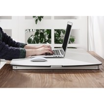 공간절약형 스탠딩 높이조절 거치형 책상 테이블 화이트
