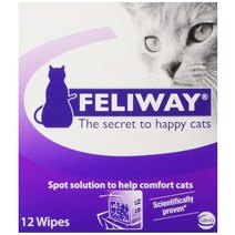 컨피마켓 Feliway 애니멀 헬스 베딩 티슈 퍼플 12개 팩 모든 사이즈 (C95660B)