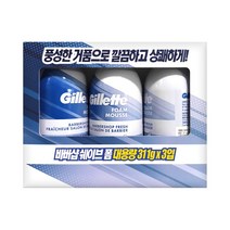 질레트 바버샾 쉐이빙폼 311g x 3개