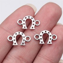 말발굽 편자 20pcs 말굽 펜던트 매력 골동품 실버 컬러 말 신발 매력 보석 diy 행운의 말굽 매력 팔찌, b15148-16x9mm