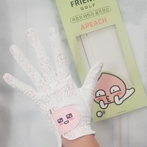 카카오프렌즈 어피치 테트라 여성합피 한손 골프장갑 왼손착장, 화이트