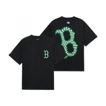 엠엘비 MLB 체커보드 클리핑 로고 오버핏 반팔 티셔츠 BOS (Black) 3ATSO0233-43BKS 173089