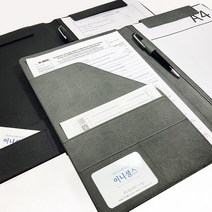 [이니셜스] 사피아노 결재판/ 이니셜 무료/ 자석형 포켓형 A4 고급 바인더, 브라운_포켓형