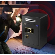지폐주입식 금고 회사 프런트 기부상자 캐쉬박스 재벌, 골드 45높이 지문 탑 지폐주입구