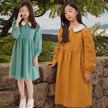 미니로이 스무디 여아 주니어 초등학생 봄 가을 긴팔 카라 원피스 키즈 어린이 옷