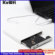 외장cd롬 외장 odd dvd cd 롬 리더기외장 광학 드라이브 DVD ROM CD RW USB 2.0 CD/DVD 플레이어 콤보 리더, 01 WHITE