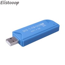 호환 rtl sdr 수신기 elistooop 스마트 tv 비디오 장비 디지털 tv 동글 usb 2.0 tv 스틱 dvb-t + dab + fm rtl2832u + fc0012, 파란색