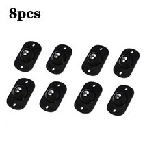 의자바퀴 PC방 캐스터 의자 부속 가구 우레탄 바퀴 교체 셀프 접착 터 휠 스테인레스 스틸 롤러 페이스트 유니버설 360 도 회전 풀리 하드웨어 액세서리, 04 8pcs-Black, 04 8pcs-Black