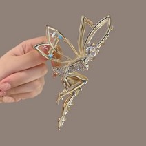 크리스탈 라인스톤 금속 엘프 헤어 클로 크랩 클립 반짝이는 바렛 머리핀 파티 쥬얼리